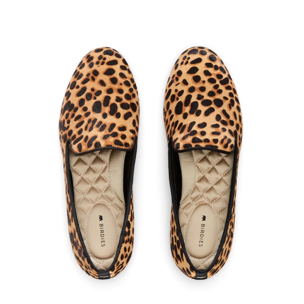 Birdies The Starling Cheetah Calf Hair Flats Loafers 7.5 New without box